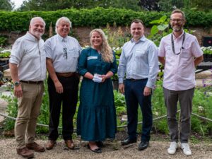 Martin Gallagher (CEO TCF), Robin Walker (Trustee TCF), Anna Rose Bowler (A Good Thing), Gavin Henshaw (Trustee TCF) & Kyle Banks (Charity Director Missenden Walled Garden)